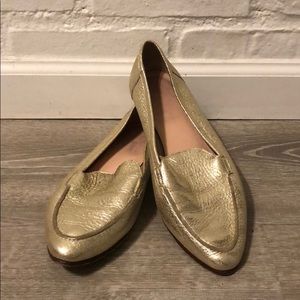 Kate Spade Gold Loafers size 8
